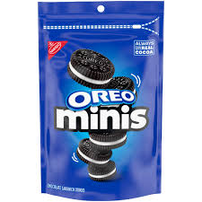 Oreo Minis Chocolate Creme Cookies Peg Bag 3oz X 12 Units