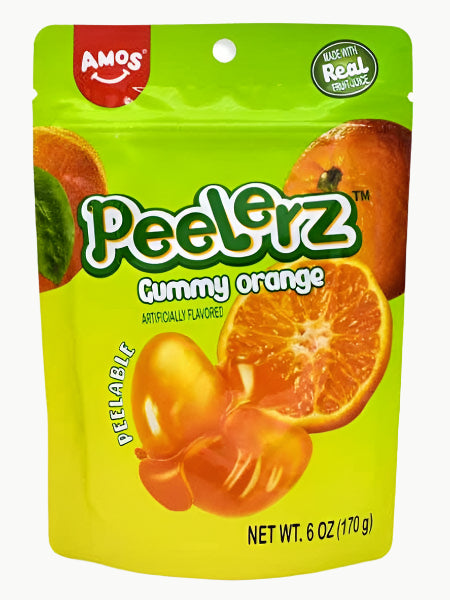 Amos Peelerz Gummy Orange 6oz X 12 Units