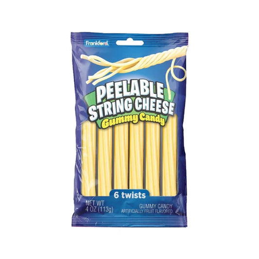 Frankford Peelable String Cheese Gummy Candy 4oz X 12 Units