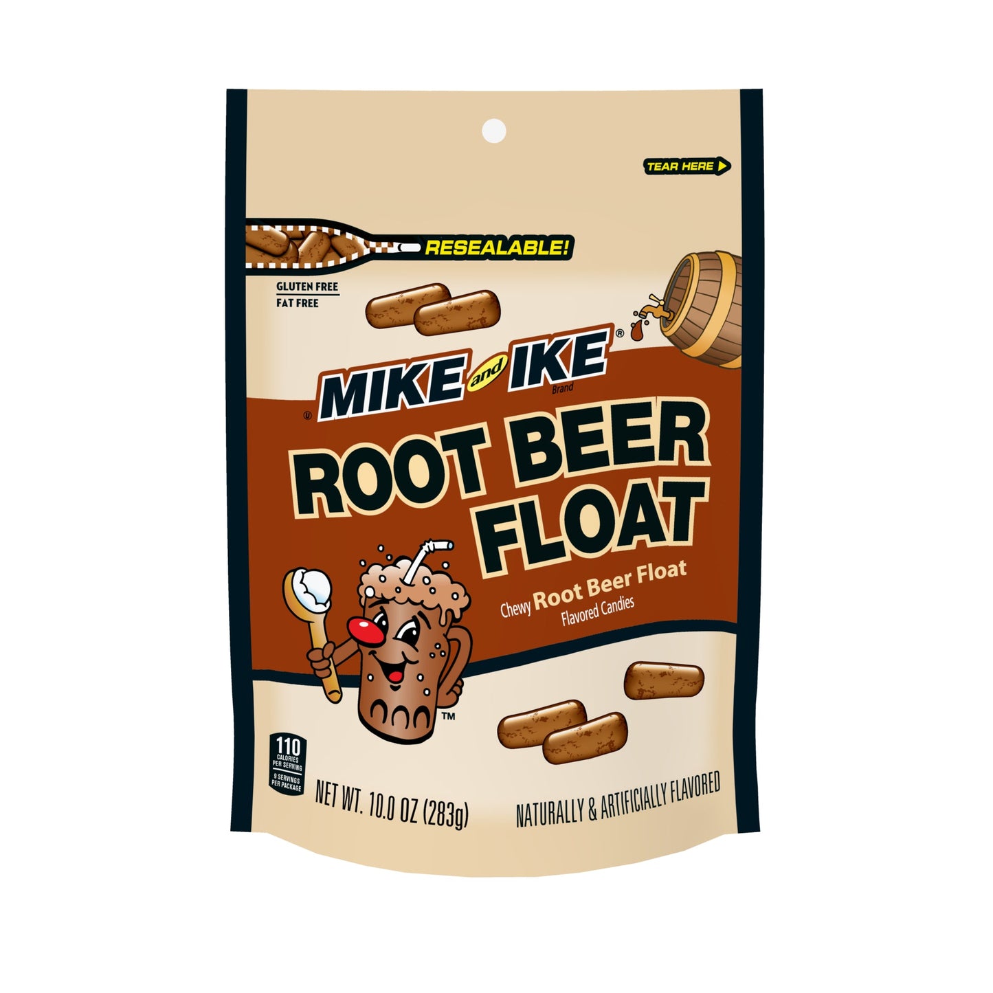 Mike & Ike Root Beer SUB Bag 10oz X 8 Units