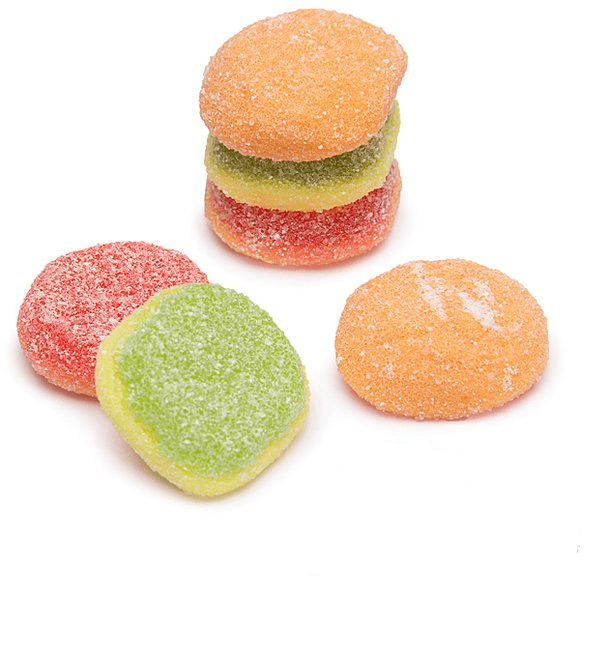 E - Frutti Gummi Sour Mini Burger 60 Units - CandyStation