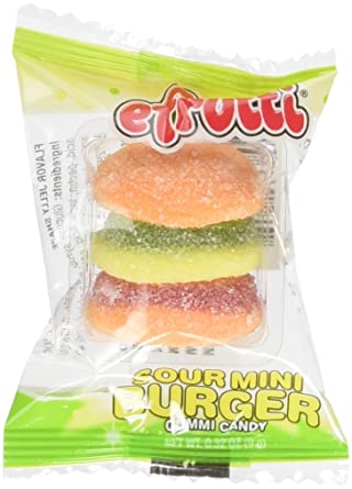 E - Frutti Gummi Sour Mini Burger 60 Units - CandyStation