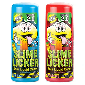 Toxic Waste Slime Licker 2.0 Blue razz & Strawberry 2oz X 12 Units