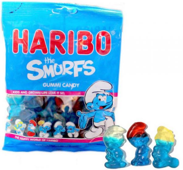 Haribo Sour Smurfs 4oz X 12 Units - CandyStation