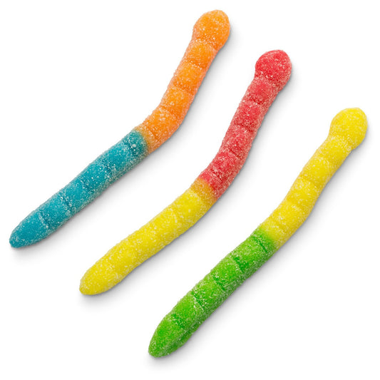 ALBANESE SOUR LARGE NEON GUMMI WORM