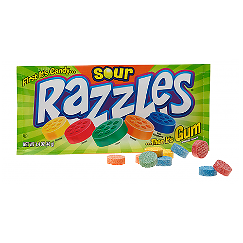 RAZZLES SOUR POUCH  UNPACKED 