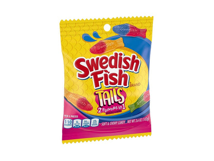 Swedish Fish Big Tails Assorted Peg Bag 3.6oz X 12 Units