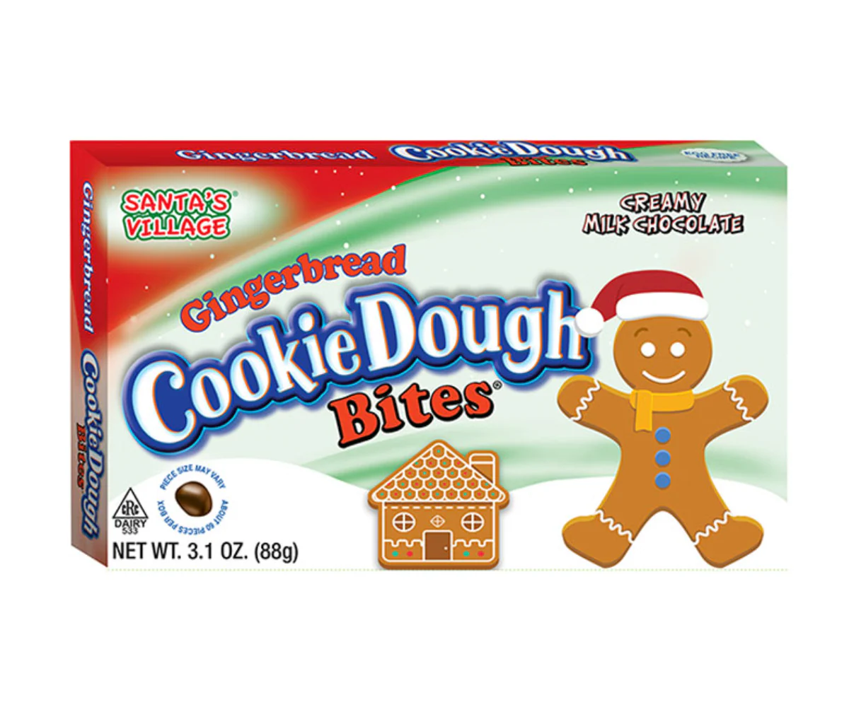 Xmas - Theater Box Cookie Dough Gingerbread Bites 3.1oz X 12 Units