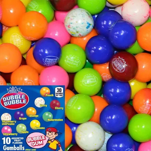 Dubble Bubble Gumballs 850ct(1 inch) 17.7lb X 1 Unit