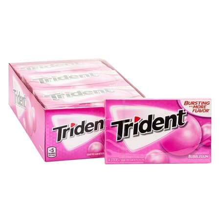 TRIDENT VALUE PACK BUBBLE GUM BOX