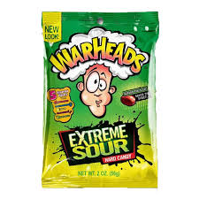 WARHEADS EXTREME SOUR PEG BAG 