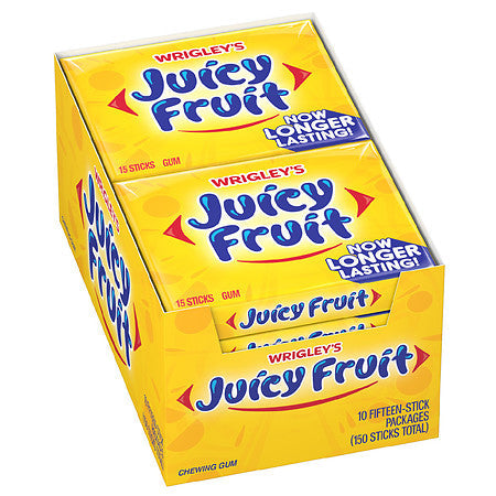 WRIGLEY SLIM PAK JUICY FRUIT GUM BOX
